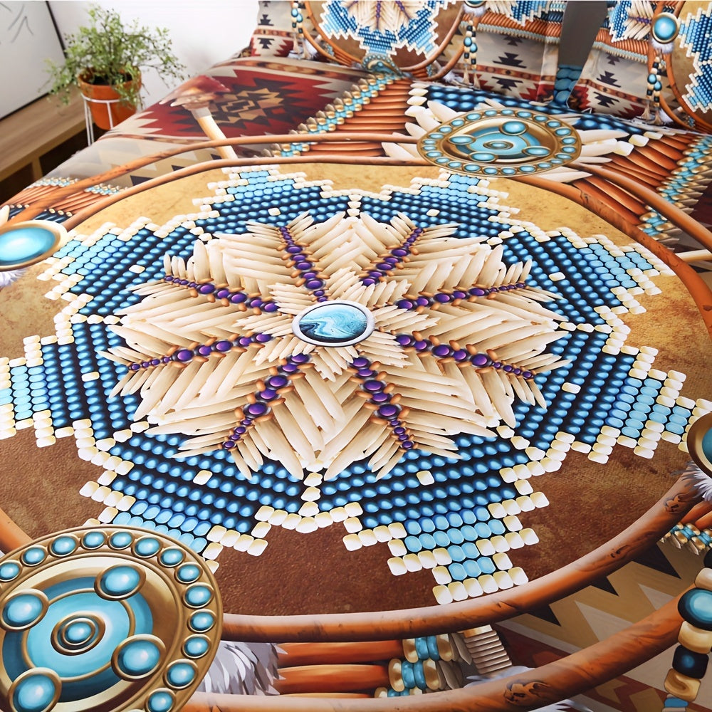 Western Bead Print Duvet Cover Set