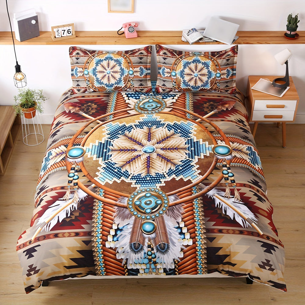 Western Bead Print Duvet Cover Set