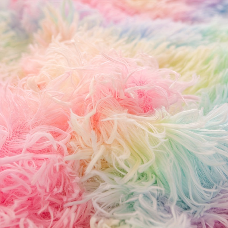 Y2K Tie-Dye Plush Cover Set – Soft Gradient Bedding with Pillowcases