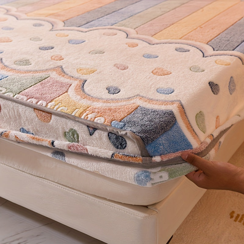 KGOODS Flannel Fitted Sheet – Thickened, Soft & Breathable