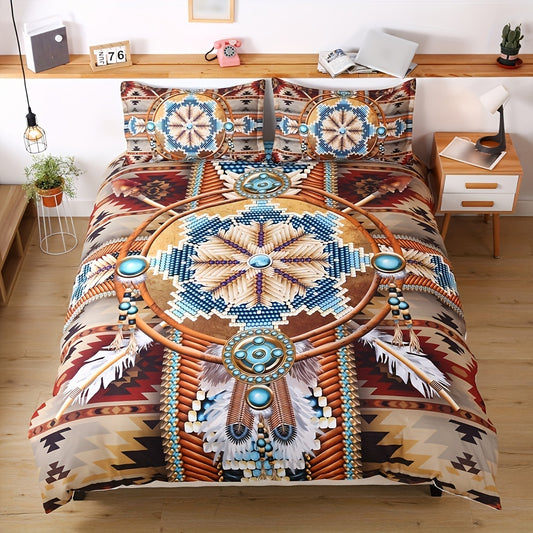 Western Bead Print Duvet Cover Set