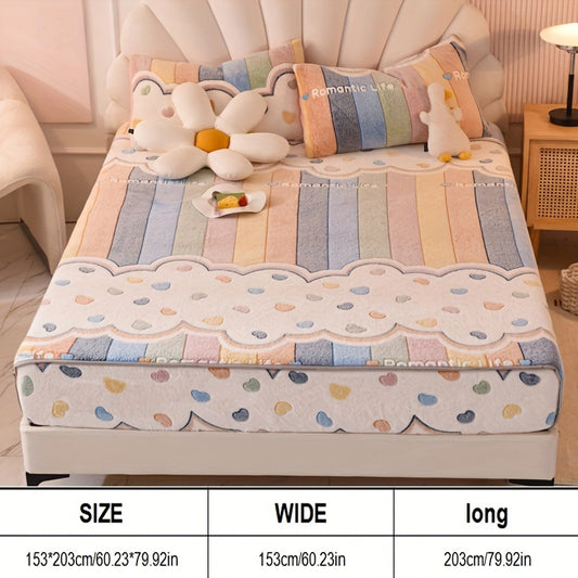KGOODS Flannel Fitted Sheet – Thickened, Soft & Breathable