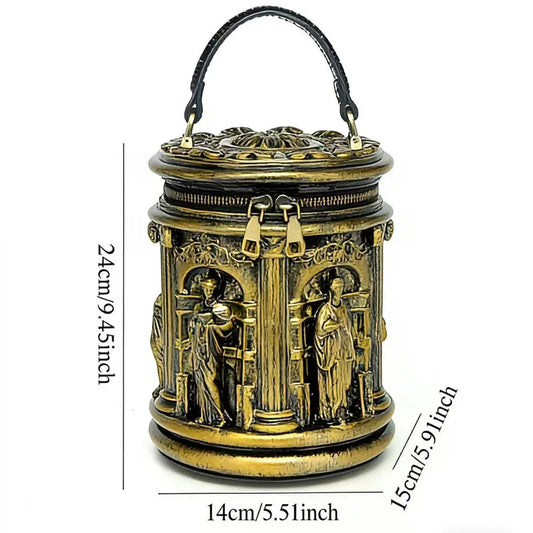 The Pantheon Muse Sculptural Cylinder Bag