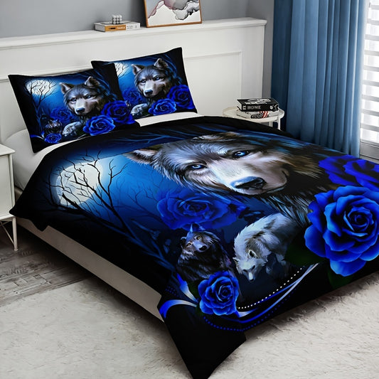 Mysterious Nocturnal Wilderness 3-Piece Duvet Cover Set
