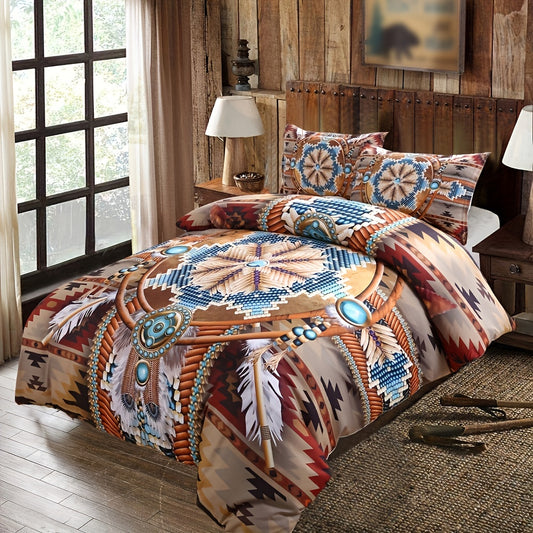 Western Bead Print Duvet Cover Set