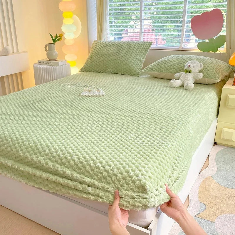 KGOODS Doudou Velvet Bed Skirt Protector – Soft, Thickened & Dustproof Cover