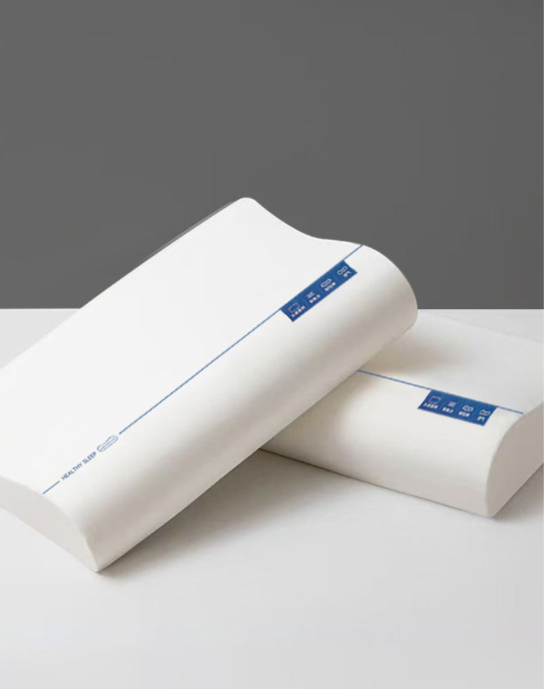 Size chart showing standard, queen, and king dimensions of zero pressure memory foam pillow
