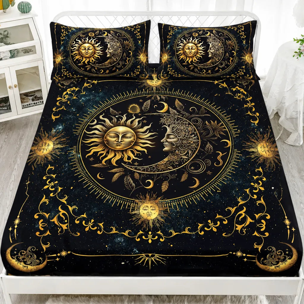 Sun Moon Celestial Fitted Sheet