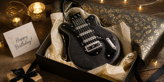 Guitar shaped novelty purse as a thoughtful gift for teen girl
