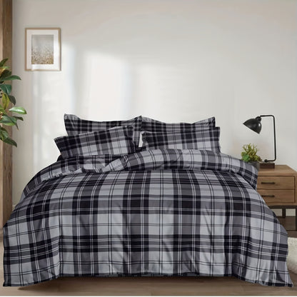 Cozy Sunset Gingham 3-Piece Duvet Cover Set