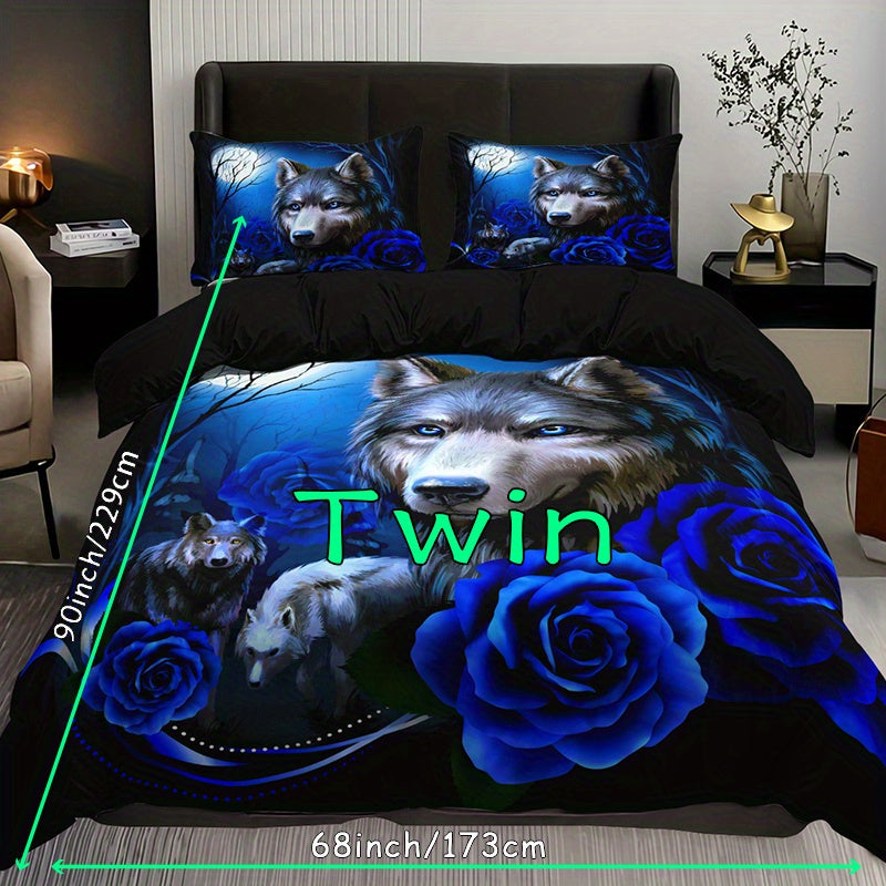 Mysterious Nocturnal Wilderness 3-Piece Duvet Cover Set