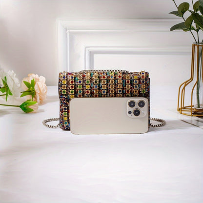 GlamShine Dual-Sided Crystal Clutch