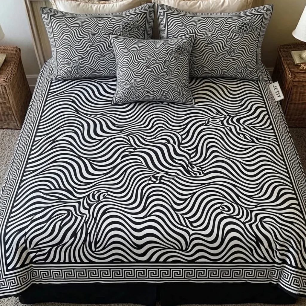 Abstract Optical Illusion 3-Piece Duvet Cover Set