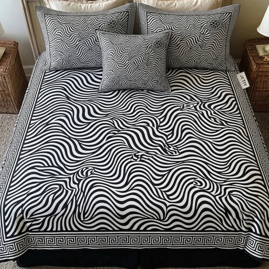 Abstract Optical Illusion 3-Piece Duvet Cover Set