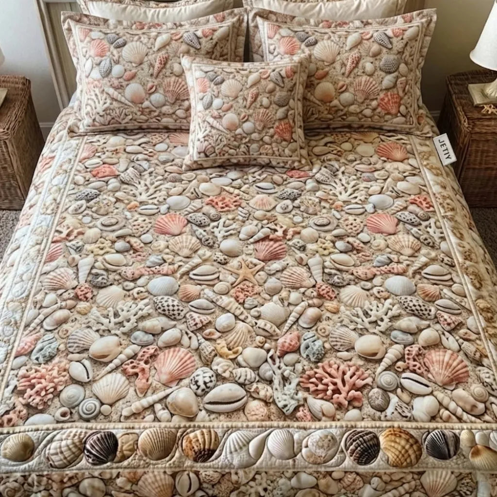 Coastal Treasure Shore 3-Piece Duvet Cover Set