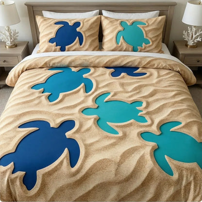 Sunny Beach Day 3-Piece Duvet Cover Set