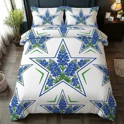 Texas Floral Geometric 3-Piece Duvet Cover Set