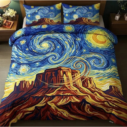 Van Gogh Canyon Starry 3-Piece Duvet Cover Set