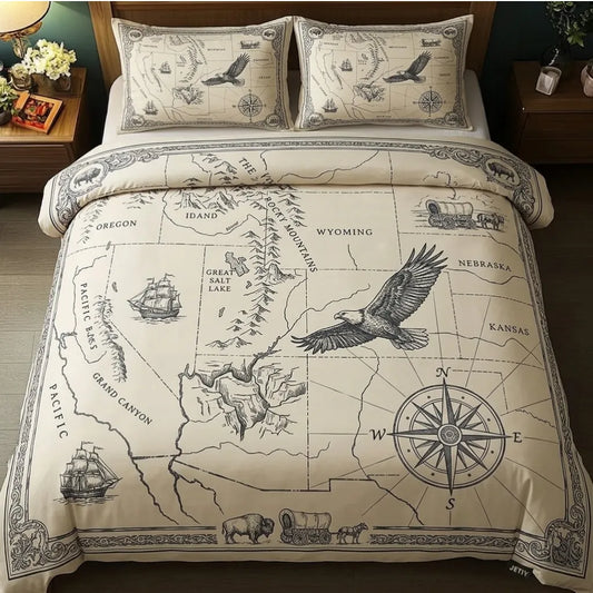 Explorer Adventure Theme 3-Piece Duvet Cover Set