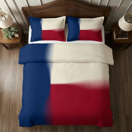 Texas Flag Gradient 3-Piece Duvet Cover Set