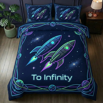 Dreamy Galactic Explorer 3-Piece Duvet Cover Set