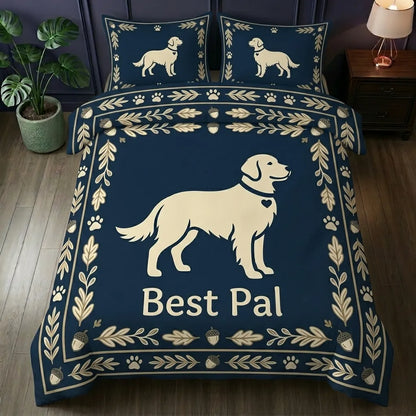 Golden Retriever Best Pal 3-Piece Duvet Cover Set