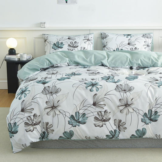 Modern Botanical Bloom 3-Piece Duvet Cover Set