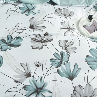 Modern Botanical Bloom 3-Piece Duvet Cover Set