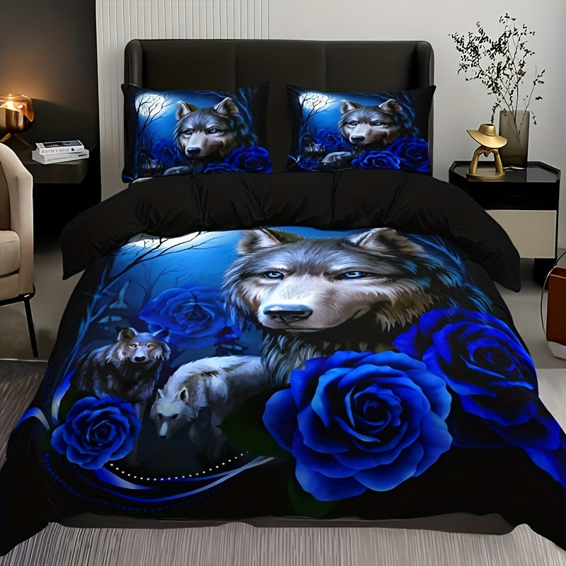 Mysterious Nocturnal Wilderness 3-Piece Duvet Cover Set