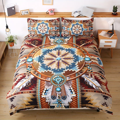 Western Bead Print Duvet Cover Set