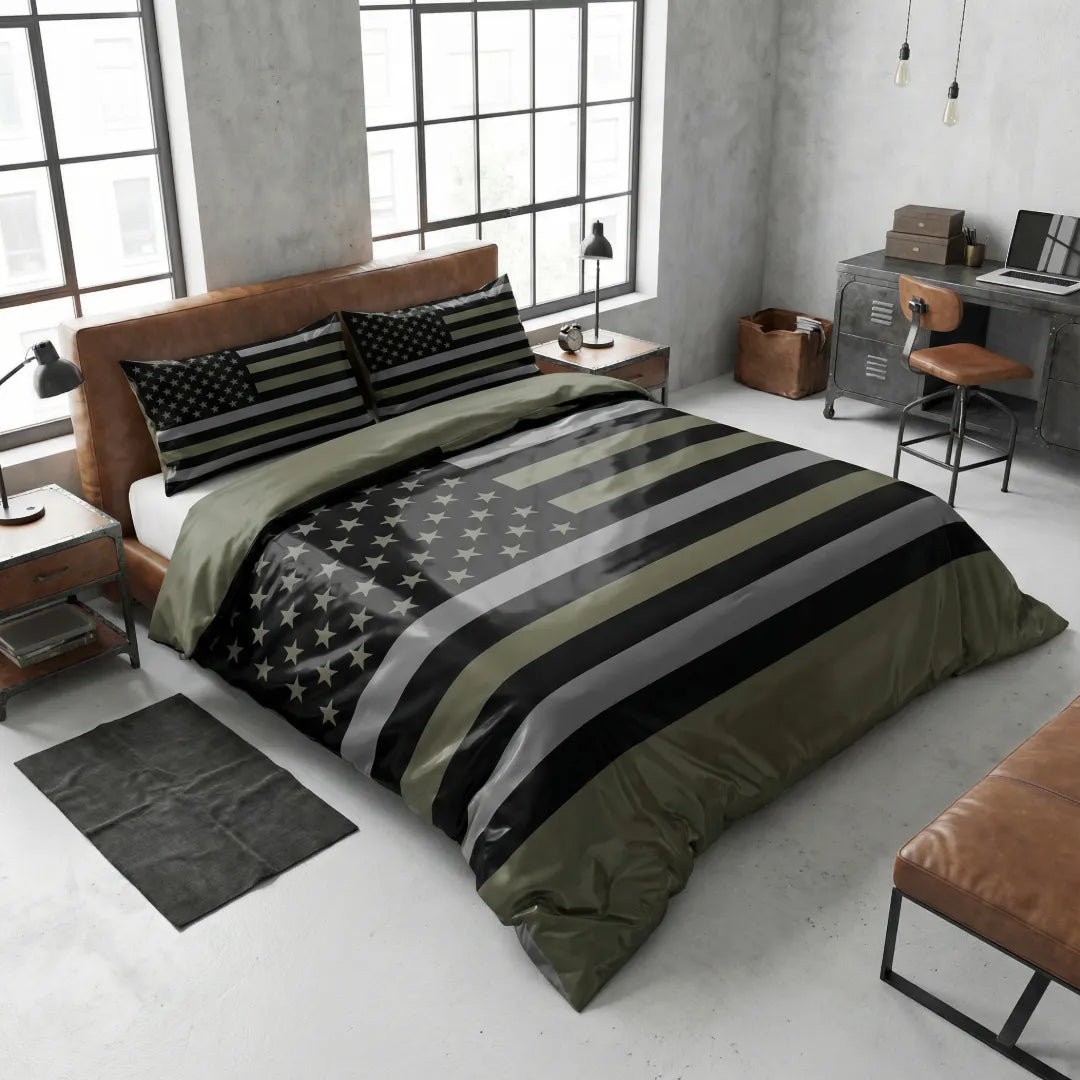 Patriotic USA Flag & Tactical Military Cover Set