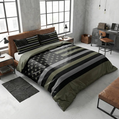 Patriotic USA Flag & Tactical Military Cover Set