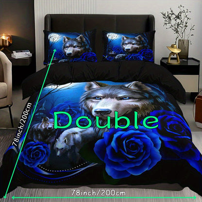 Mysterious Nocturnal Wilderness 3-Piece Duvet Cover Set