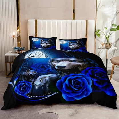 Mysterious Nocturnal Wilderness 3-Piece Duvet Cover Set