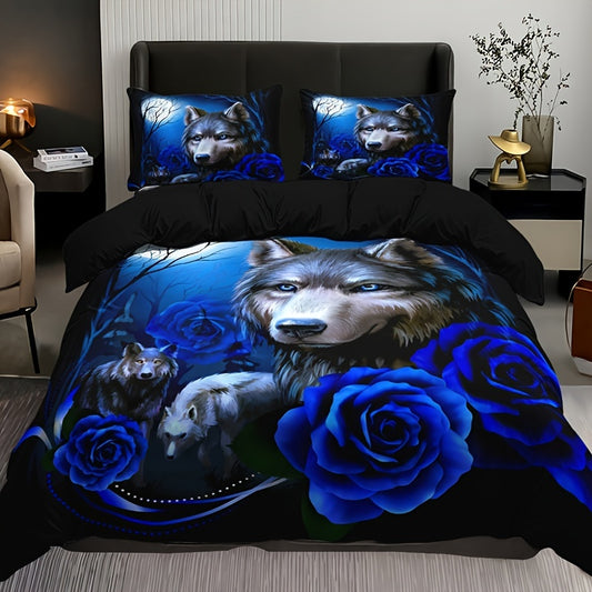 Mysterious Nocturnal Wilderness 3-Piece Duvet Cover Set