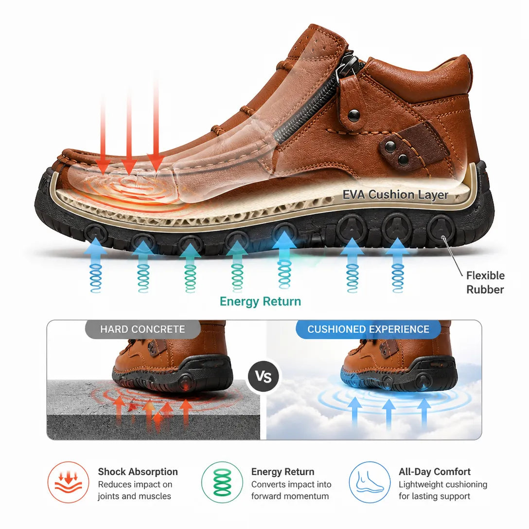 12-Hour Foot Freedom: The Anatomical Wide-Toe Boot for Pain-Free Standing & Driving