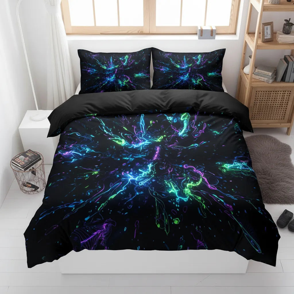 3D Geometric & Abstract Neon Cyberpunk Cover Set