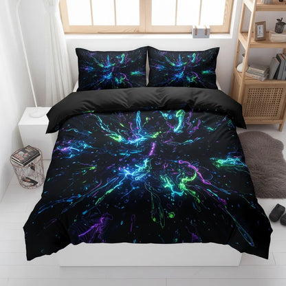 3D Geometric & Abstract Neon Cyberpunk Cover Set