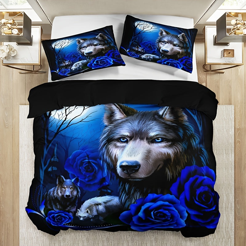 Mysterious Nocturnal Wilderness 3-Piece Duvet Cover Set
