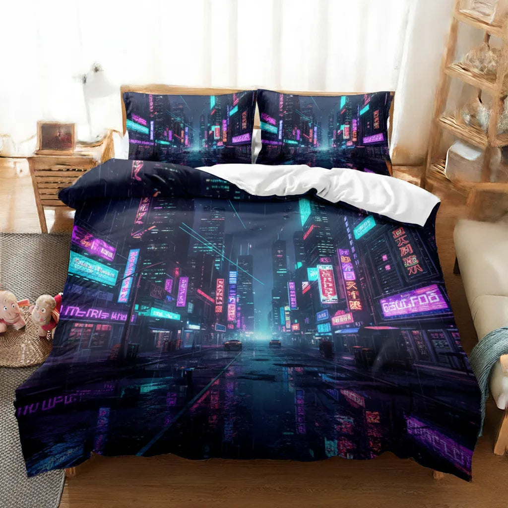 3D Geometric & Abstract Neon Cyberpunk Cover Set