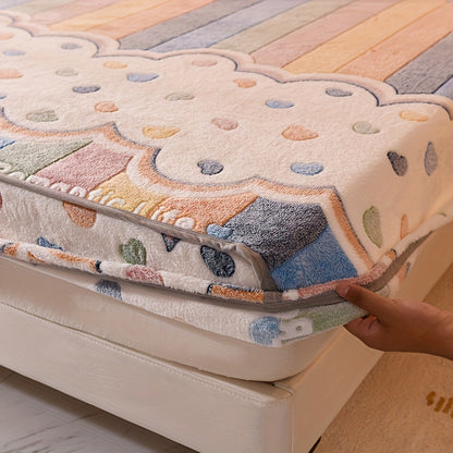 KGOODS Flannel Fitted Sheet – Thickened, Soft & Breathable