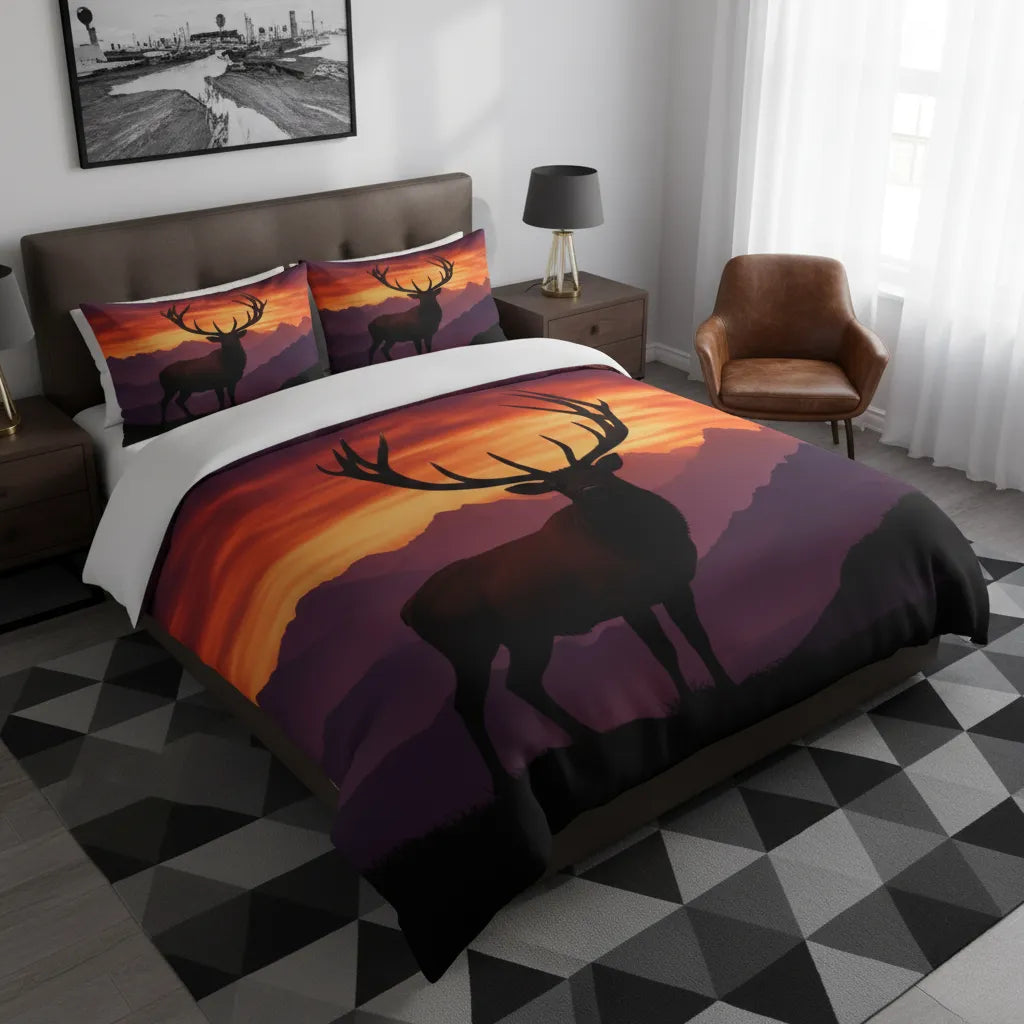 Rustic Wilderness & Wildlife Hunting Cover Set