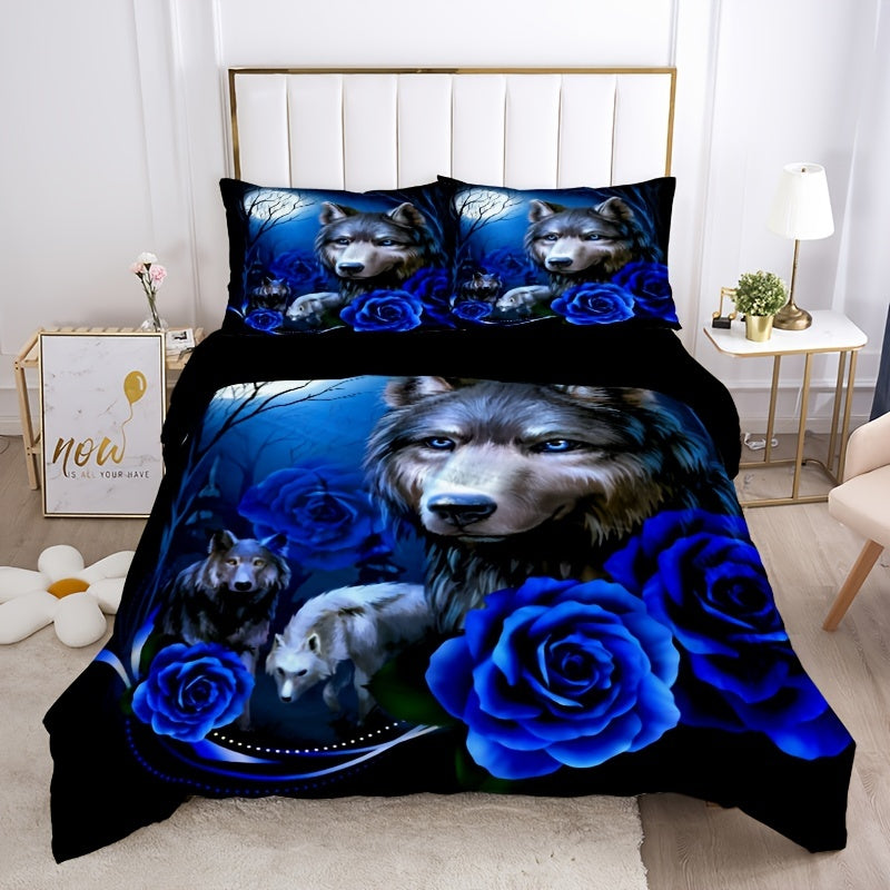 Mysterious Nocturnal Wilderness 3-Piece Duvet Cover Set