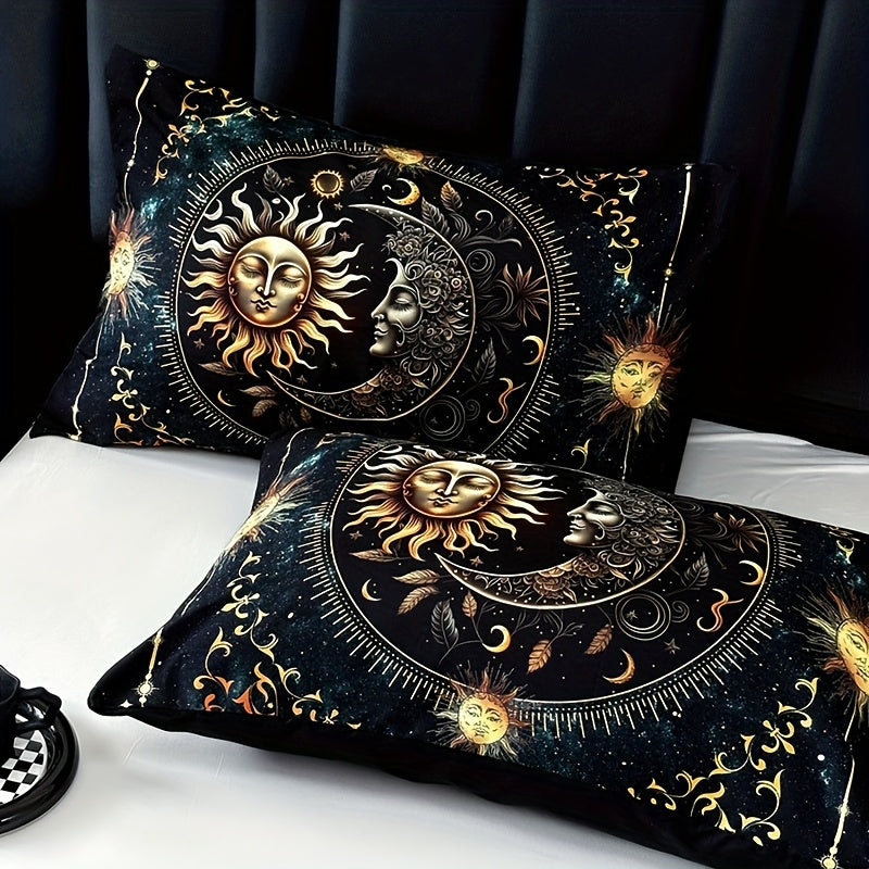 Sun Moon Celestial 3-Piece Duvet Cover Set