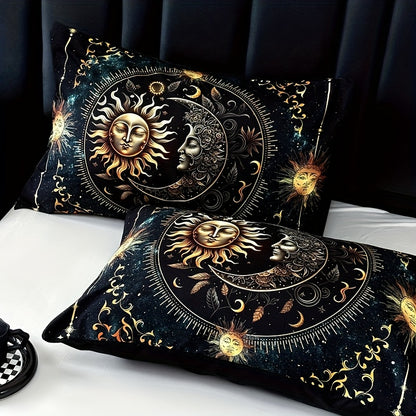 Sun Moon Celestial 3-Piece Duvet Cover Set