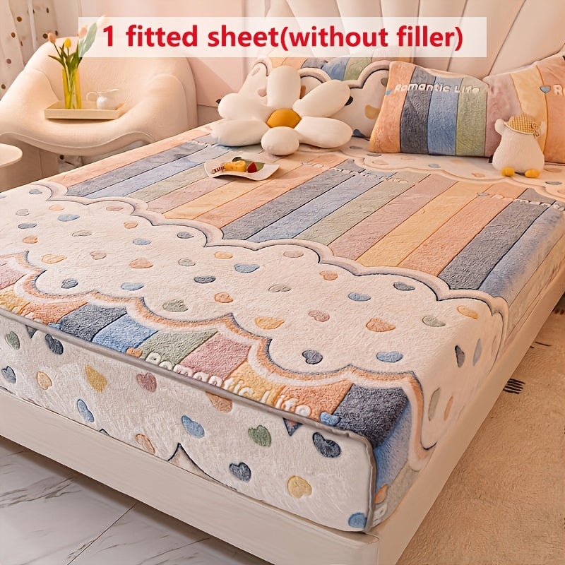 KGOODS Flannel Fitted Sheet – Thickened, Soft & Breathable
