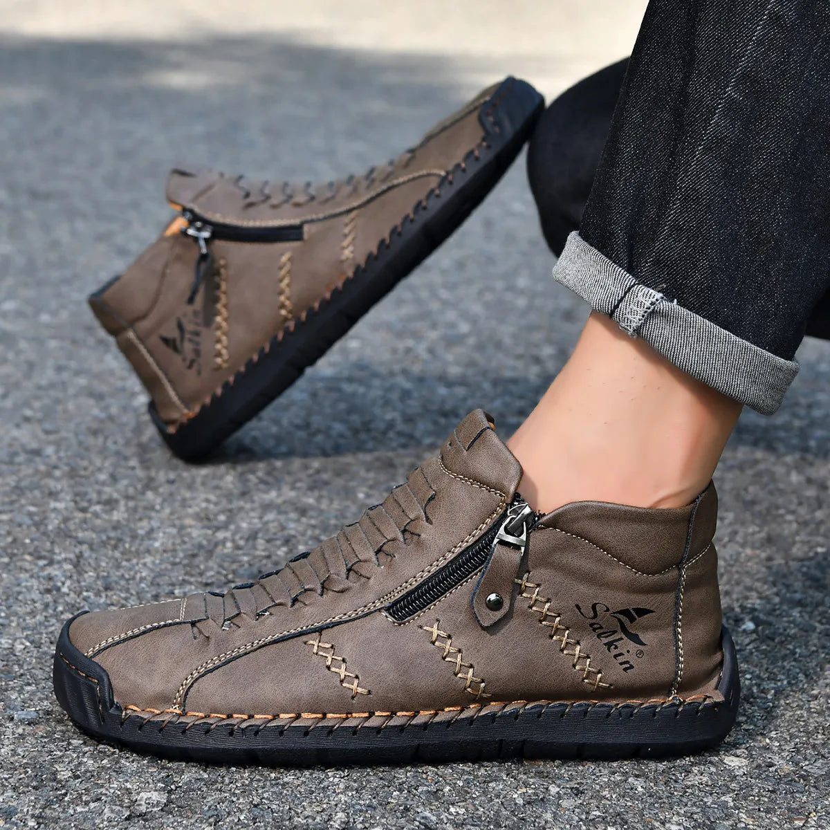 DriftSet - Hand-Zip Low-Top Work Boots (Men's)