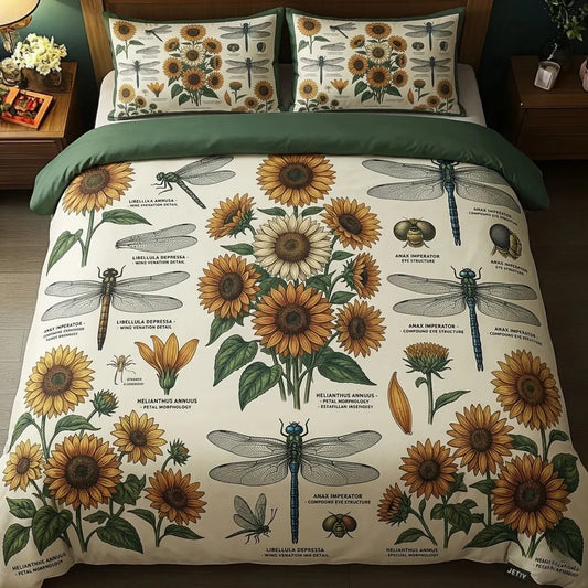 Vintage Scientific Illustration 3-Piece Duvet Cover Set