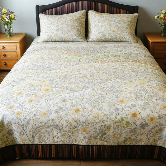Pure Zen Botanical 3-Piece Duvet Cover Set