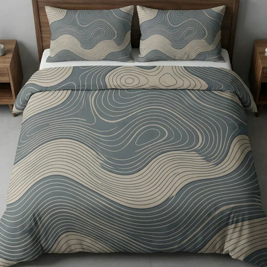 Serene Sandy Dune 3-Piece Duvet Cover Set